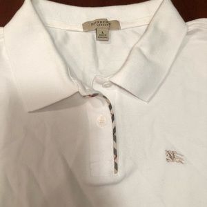 Youth Burberry s/s white polo shirt